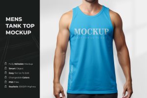 Mens tank top mockup