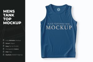 Mens tank top mockup