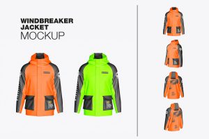 Men’s Windbreaker Jacket Mockup