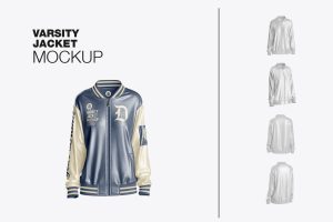 Men’s Zipped Bomber Jacket Mockup