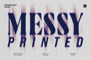 Messy Print Text Effect