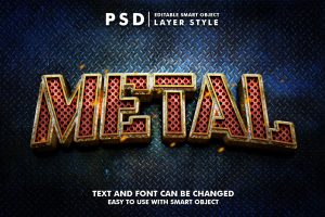 Metal Editable Psd Text Effect