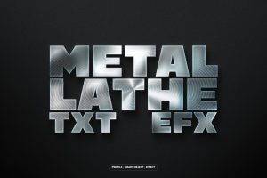 Metal Lathe Text and Logo Effect
