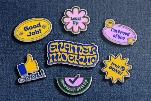 Metal Pin Enamel Mockup Scene #1