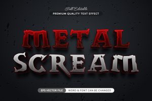 Metal Scream – Text Effect