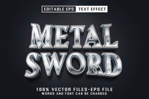 Metal Sword Editable Text Effect