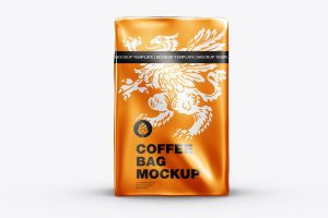 Metallic Coffee Bag Mockup