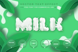 Milk –  Editable Text Effect, Font Style