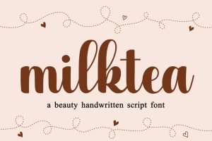 Milktea Wedding Font