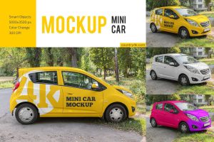 Mini Car Mockup Set