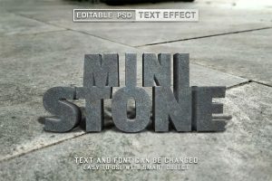 Mini Stone Editable Text Effect
