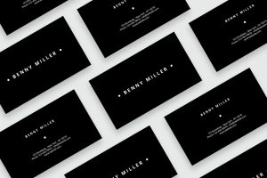 Minimal black business card