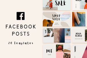 Minimal Facebook post templates