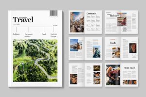 Minimal Travel Magazine Template
