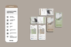 Minimal UI Mobile App Mockup