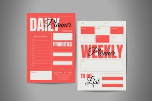 Minimal Weekly Planner and Daily Planner