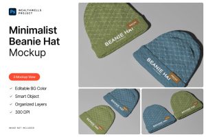 Minimalist Beanie Hat Mockup