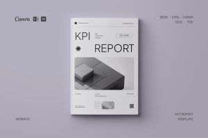 Minimalist KPI Report Template – Benmoo