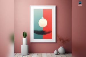Minimalistic Wall Art Mockup PSD Template IV
