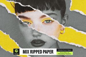 Mix Ripped Paper Photo Effect