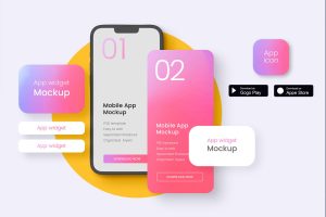 Mobile App Promo Screen Mockup