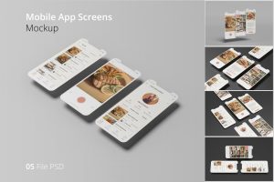 Mobile App Screens Mockup