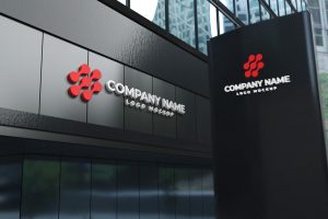 Modern Building Logo Mockup