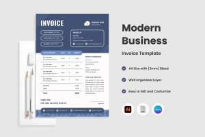 Modern Business Invoice Template V12