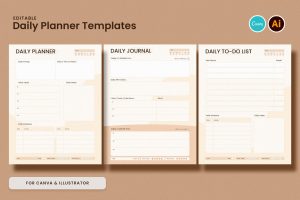 Modern Daily Planner Templates