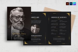 Modern Funeral Program Template