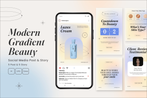 Modern Gradient Beauty Social Media Template