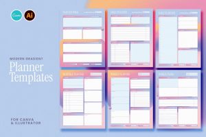 Modern Gradient Planner Templates
