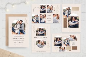 Modern Photo Collage Card Template