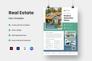 Modern Real Estate Flyer Template V10