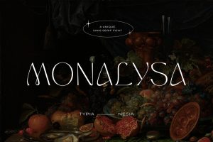 Monalysa – Unique Modern Display Sans Serif Font