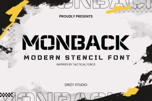 Monback – Modern Stencil Font