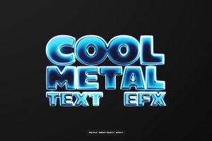 Monochromatic Metal Text and Logo Effect