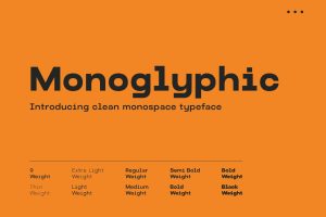 Monoglyphic – Clean Monospace Typeface