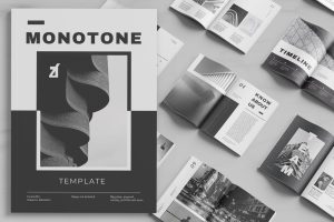 Monotone magazine multi-purpose book