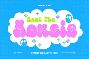 Monsie – Bubble Graffiti Font