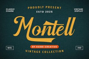 Montell Vintage Script