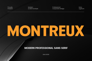 Montreux – Geometric Font