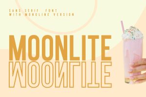 MOONLITE – SOLID & OUTLINE SANS FONTS