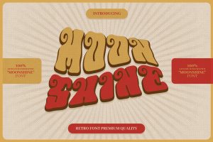 Moonshine – Retro Psychedelic Font