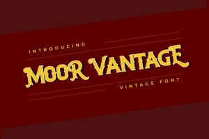 MOOR VANTAGE Classical Vintage Font