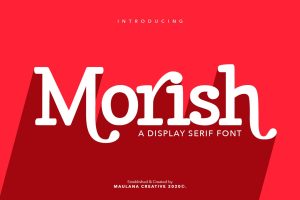 Morish Display Serif Handmade Font Ligature Type