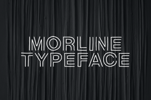 Morline Unique Outline Typeface