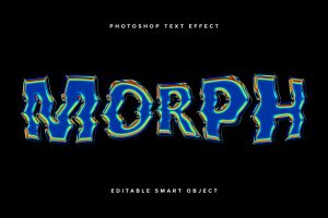 Morphing Metallic PSD Text Effect