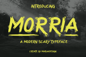 Morria – A Modern Scary Font