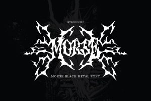 Morse – Black Metal Font